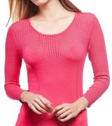 GUESS Mini-Kleid knalliges Damen Stretch-Kleid mit Lochmuster Pink