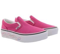 VANS Schuhe stylische Kinder Slip-On Sneaker mit Flammenmuster auf der...