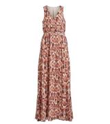 VILA Maxi-Kleid herbstliches Damen Chiffon-Kleid im Paisley-Look Bunt