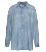 REPLAY Shirt leichtes Herren Langarm-Hemd in Jeans-Optik Hellblau