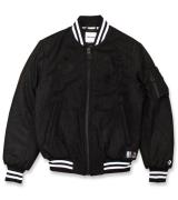 Converse x NBA Herren Bomber-Jacke wärmende Woll-Jacke mit Reißverschl...