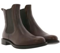 ecco Echtleder Chelsea-Boots herbstliche Damen Schuhe mit Zuglasche Br...