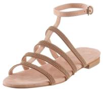 Marc O´Polo Riemchen-Sandalette funkelnde Damen Sommer-Sandalette Beig...