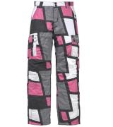 CHIEMSEE Schneehose bequeme Kinder Ski-Hose mit Cargotaschen Pink/Schw...