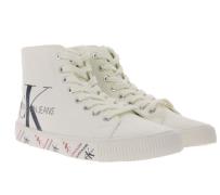 Calvin Klein High Top Sneaker außergewöhnliche Damen Schuhe Weiß