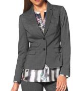 bruno banani Blazer klassisches Damen Sakko Zwei-Knopf Jacke Grau