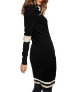 AjC Mini-Kleid cooles Damen Langarm-Kleid mit sportlichen Blockstreife...