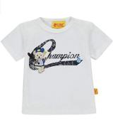 STEIFF Champion Kleinkind-Shirt süßes Bären Baseball T-Shirt Weiß