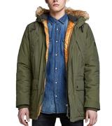 JACK & JONES Herren Parka Winter-Jacke Fred Arctic Grün