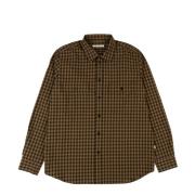 WOOD WOOD Herren Flanell-Hemd kariertes Langarm-Shirt mit normaler Pas...