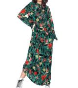 VILA Vinema Amazonas Maxi Dress langärmliges Damen Kleid Chiffon-Kleid...