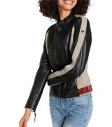 ALPENBLITZ Damen Leder-Jacke rockige Biker-Jacke aus Lammnappa Echtled...