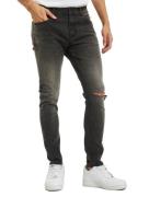Criminal Damage Skinny-Jeans in Rip-Waschung, Grau