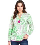 ZWILLINGSHERZ Damen Sommer-Bluse Baumwoll Langarmshirt im Mustermix 33...