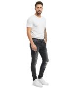2Y Premium Steve Skinny Fit Jeans mit figurbetonte Passform und Logo-L...