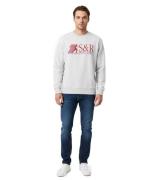 Sporty & Rich Diana Crewneck Herren Sweatshirt mit Front Print Heather...