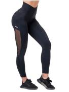 Nebbia Leggings mit hoher Taille und Netzstoff in Schwarz