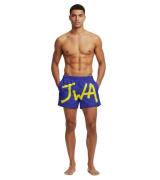 JW Anderson Jwa Logo Herren Badeshorts Marineblau/Gelb