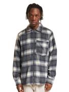 ONLY & SONS Austin Wool Zip Overshirt grau Nadelstreifen/Antikweiß