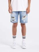 sommerliche 2Y Premium Herren Jeans-Shorts im Destroyed-Look Baumwoll-...