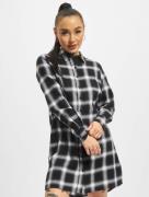 feminines Urban Classics Damen Kleid 125 g/m² mit Baumwolle Schwarz/We...