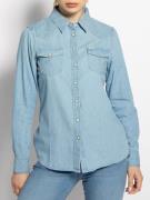 Wrangler Jeansbluse in blau für Damen, Größe: M. LS Demin Shirt